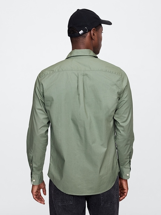 Image number 2 showing, Stretch Poplin Shirt in Standard Fit