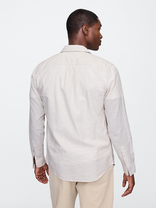 Image number 2 showing, Linen-Blend Shirt in Standard Fit