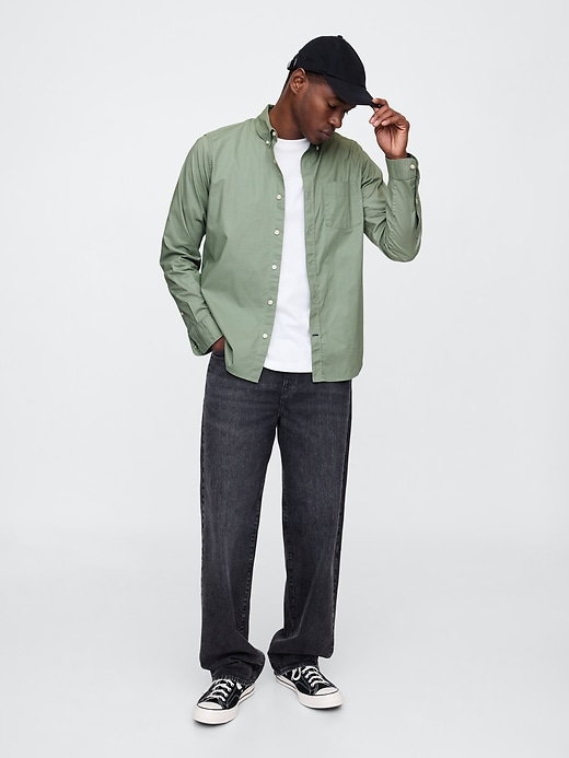 Image number 3 showing, Stretch Poplin Shirt in Standard Fit