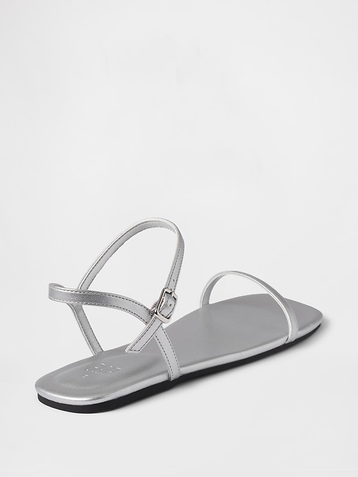 Image number 4 showing, Vegan-Leather Strappy Sandals