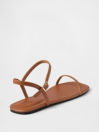 Vegan-Leather Strappy Sandals