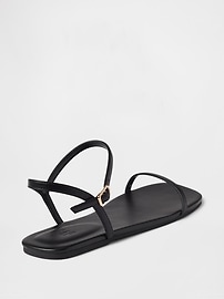 Vegan-Leather Strappy Sandals
