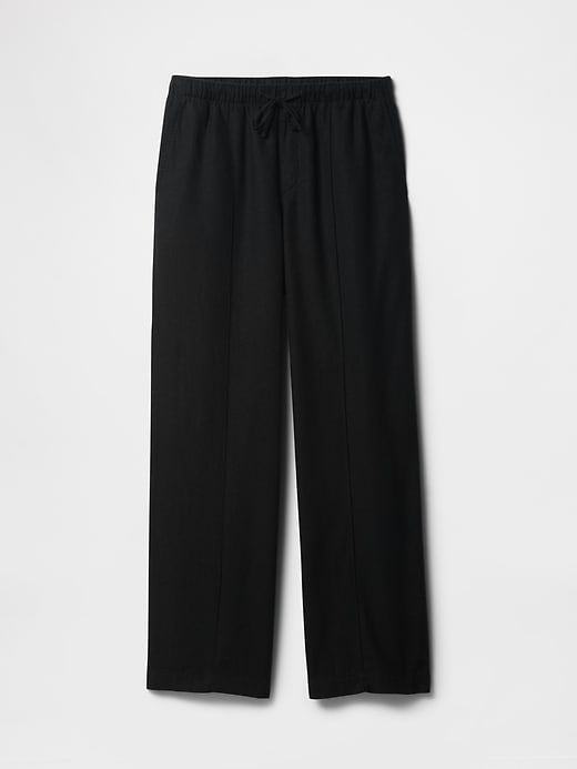 Image number 7 showing, Mid Rise Linen-Blend Pull-On Wide-Leg Pants