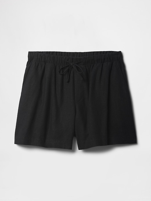 Image number 7 showing, 4" Mid Rise Pull-On Linen-Blend Shorts