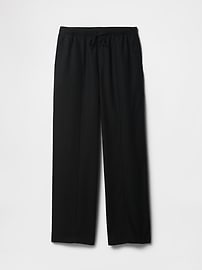 Linen-Blend Wide-Leg Cargo Pull-On Pants