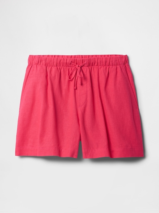 Image number 7 showing, 4" Mid Rise Pull-On Linen-Blend Shorts