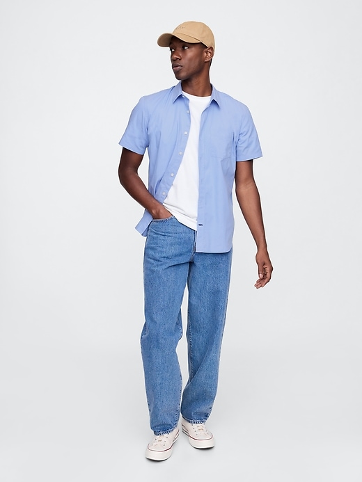 Image number 3 showing, Stretch Poplin Shirt in Standard Fit
