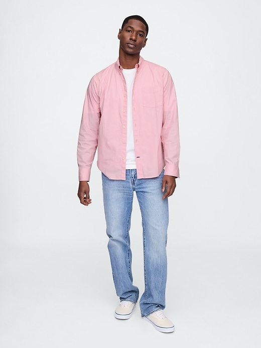 Image number 3 showing, Stretch Poplin Shirt in Standard Fit