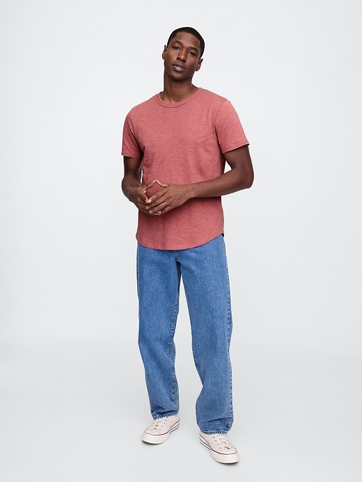 Image number 3 showing, Lived-In Curved Hem Crewneck T-Shirt