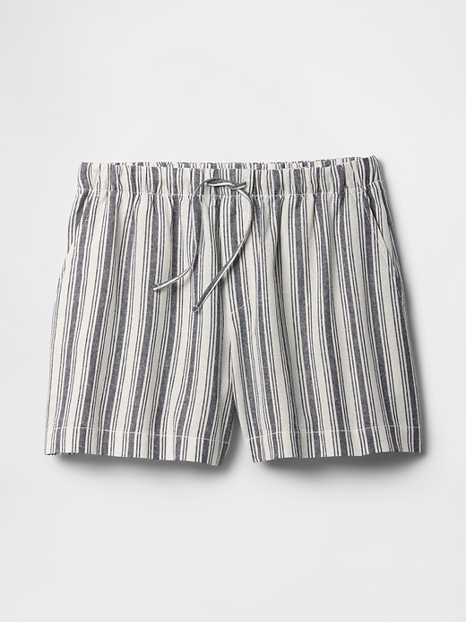 Image number 7 showing, 4" Mid Rise Pull-On Linen-Blend Shorts