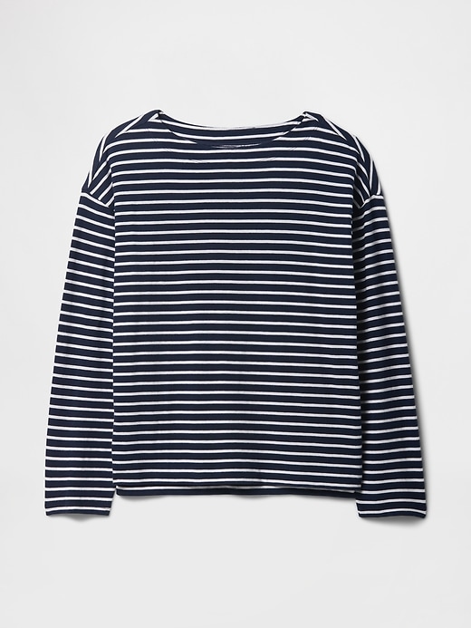 Image number 5 showing, Oversized Boatneck Tunic Shirt