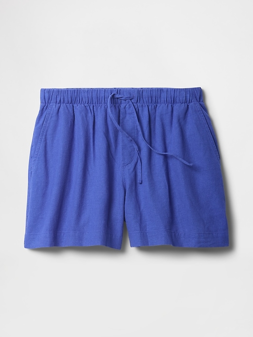 Image number 7 showing, 4" Mid Rise Pull-On Linen-Blend Shorts