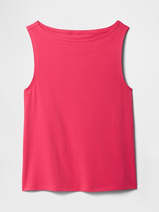 Image number 5 showing, Ribbed Boatneck Tank Top
