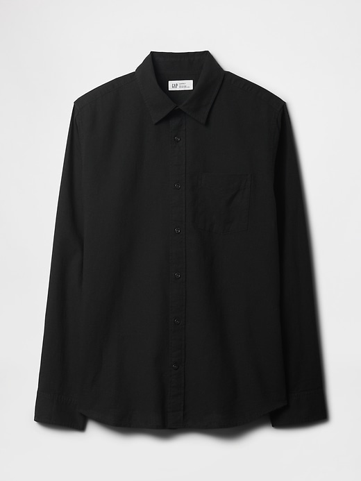 Image number 5 showing, Linen-Blend Shirt in Standard Fit