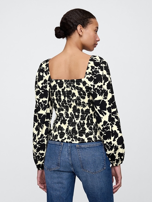 Image number 2 showing, Satin Puff Sleeve Sweetheart Top