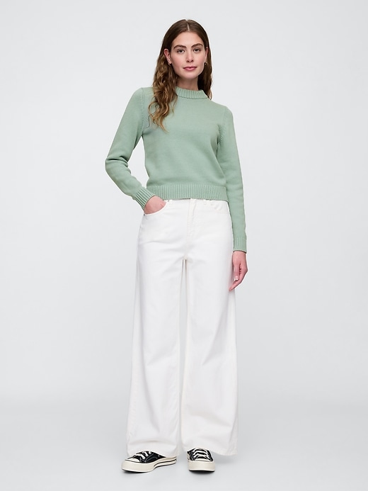 Image number 3 showing, High Neck Crewneck Sweater