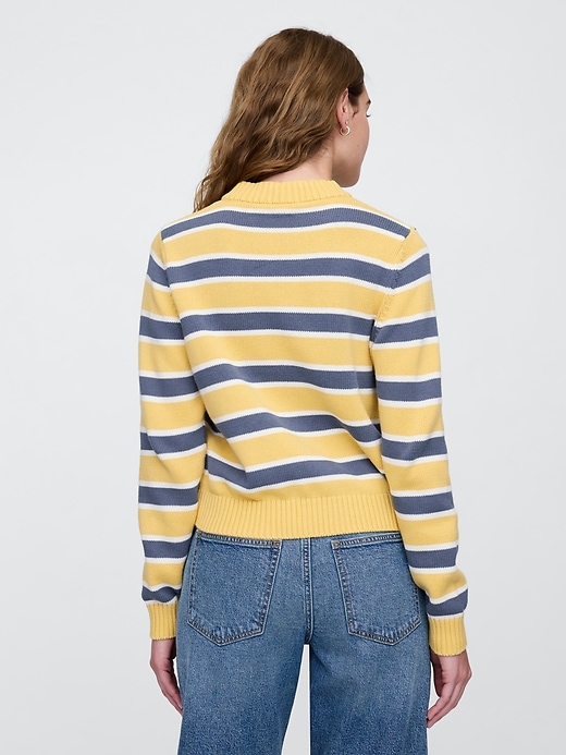 Image number 2 showing, Stripe High-Neck Crewneck Sweater