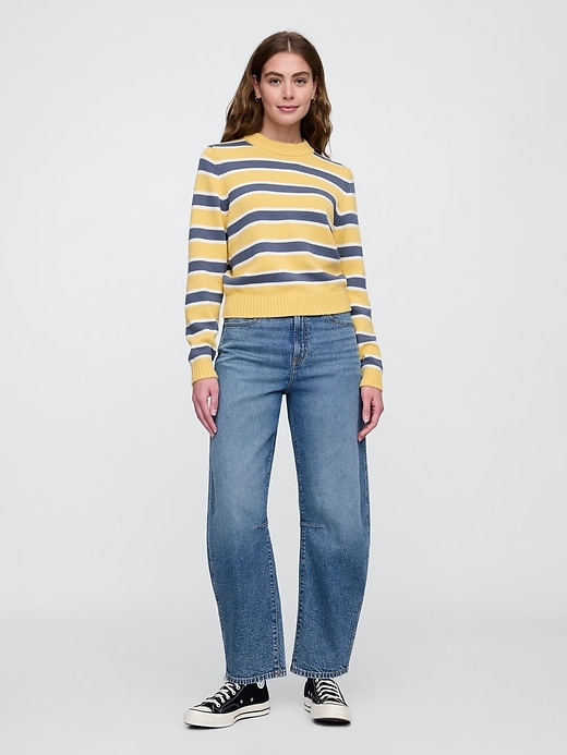 Image number 3 showing, Stripe High-Neck Crewneck Sweater