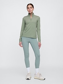 GapFit Brushed Jersey Quarter-Zip T-Shirt