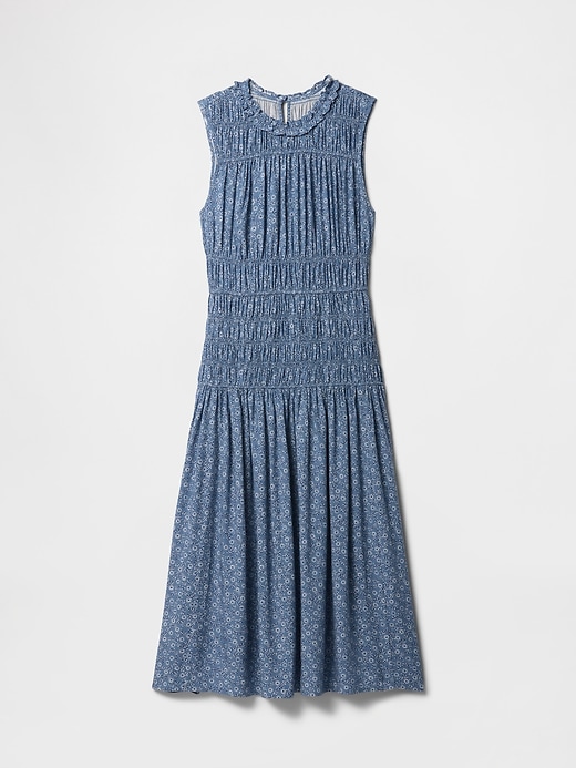Image number 6 showing, Sleeveless Smocked Ruffle Midi Dress