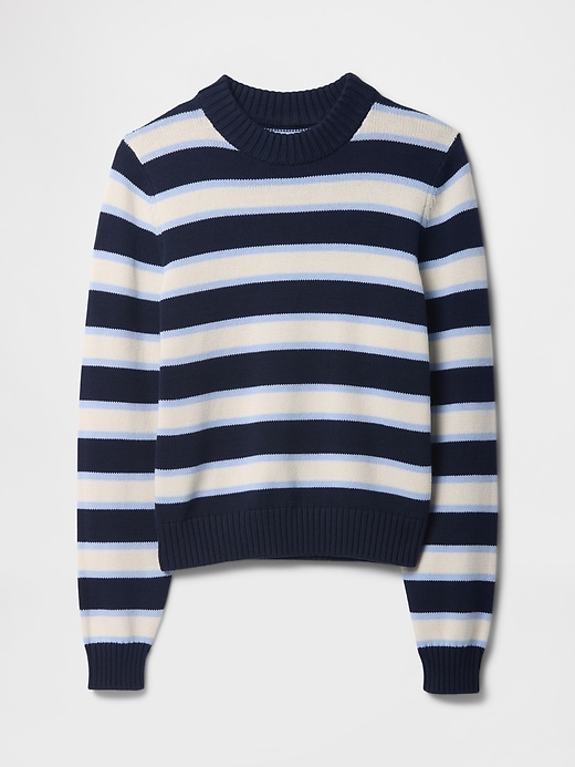 Image number 5 showing, Stripe High Neck Crewneck Sweater