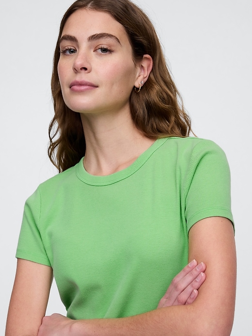Image number 4 showing, Ribbed Crewneck T-Shirt