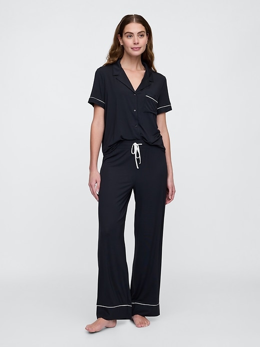 Image number 1 showing, Modal Wide-Leg PJ Pants