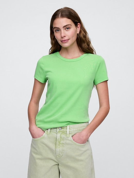 Image number 1 showing, Ribbed Crewneck T-Shirt