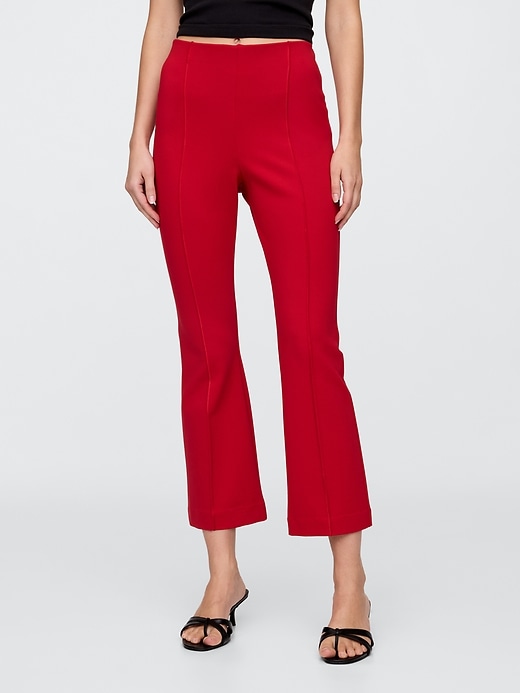 Image number 2 showing, High Rise Ponte Flare Crop Pants