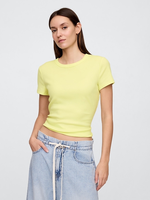 Image number 1 showing, Ribbed Crewneck T-Shirt