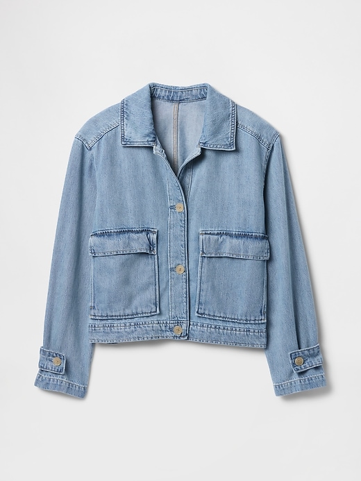Image number 5 showing, SuperSoft Denim Utility Jacket