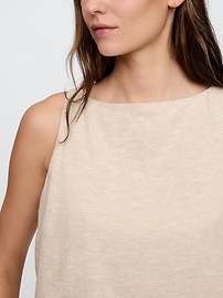 Linen-Blend Apron Top