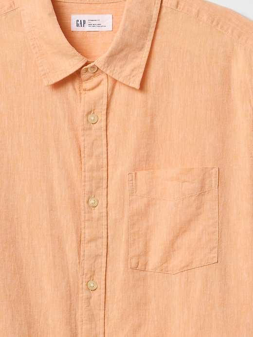 Image number 4 showing, Linen-Blend Shirt in Standard Fit