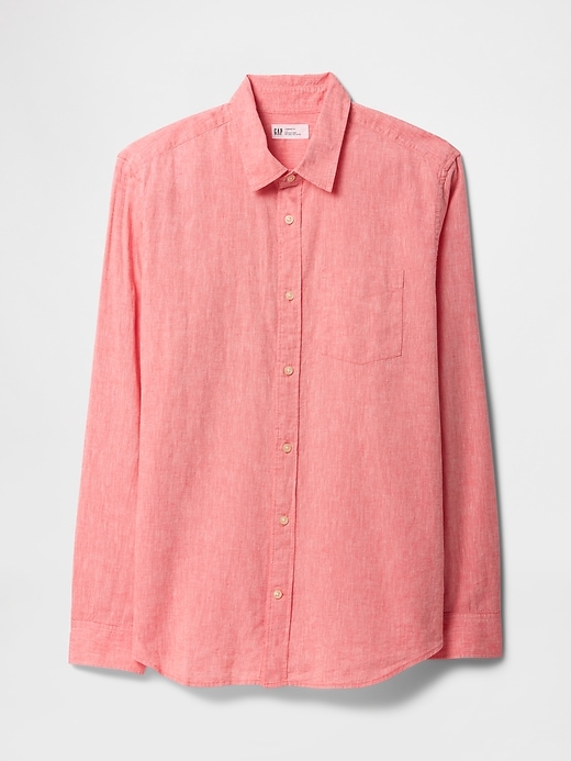 Image number 5 showing, Linen-Blend Shirt in Standard Fit