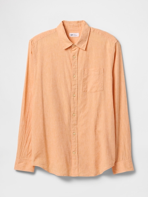 Image number 5 showing, Linen-Blend Shirt in Standard Fit