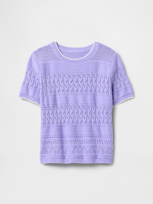 Image number 1 showing, Kids Crochet T-Shirt