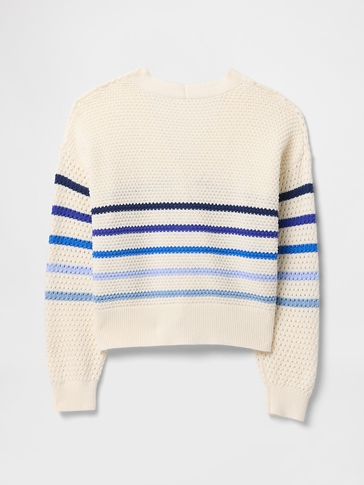 Image number 2 showing, Kids Crochet V-Neck Cardigan