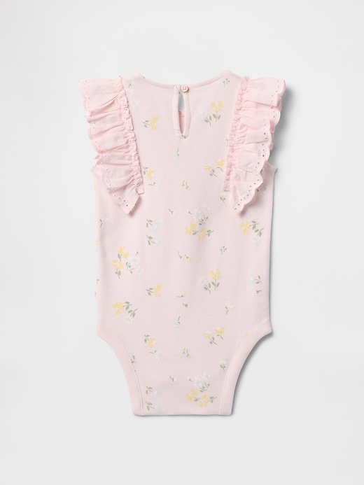 Image number 2 showing, Baby Eyelet Ruffle Bodysuit