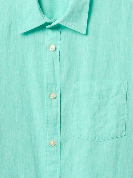 Image number 4 showing, Linen-Blend Shirt in Standard Fit