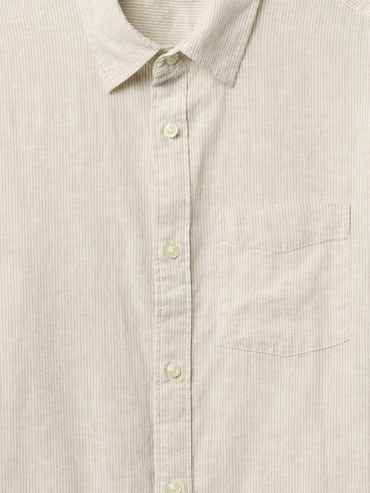 Image number 4 showing, Linen-Blend Shirt in Standard Fit
