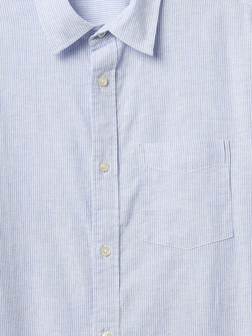 Image number 4 showing, Linen-Blend Shirt in Standard Fit