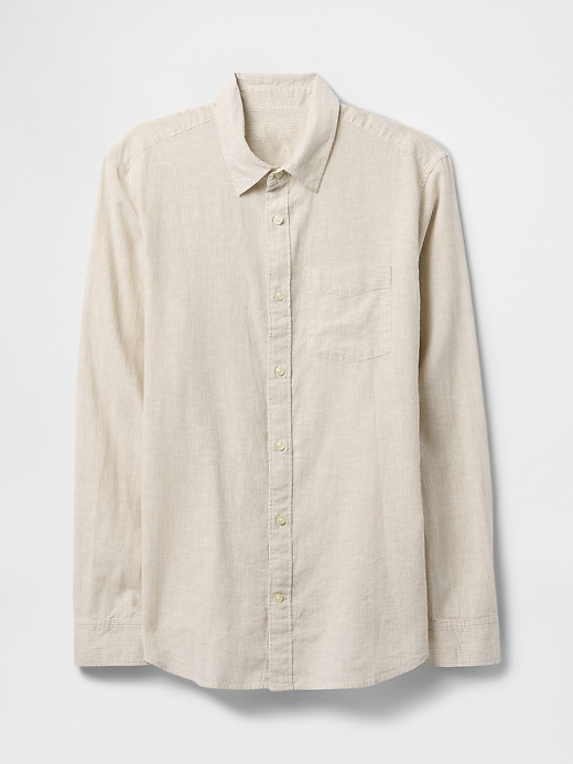 Image number 5 showing, Linen-Blend Shirt in Standard Fit