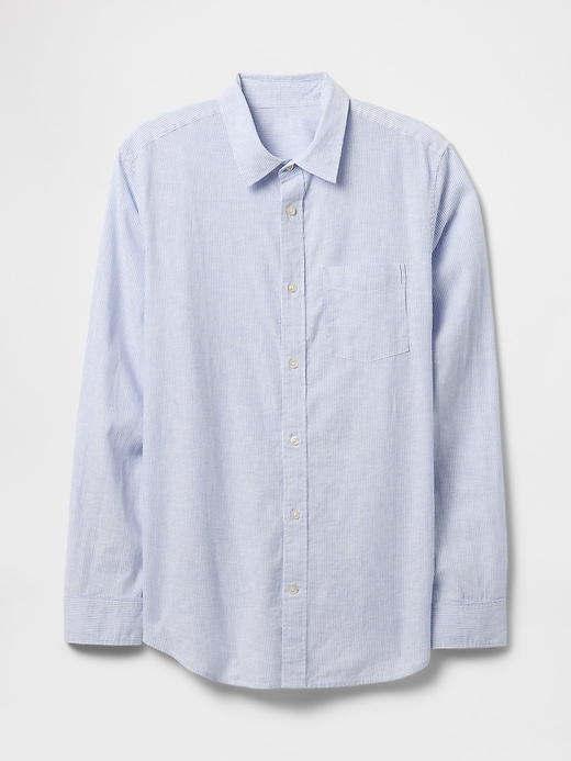 Image number 5 showing, Linen-Blend Shirt in Standard Fit