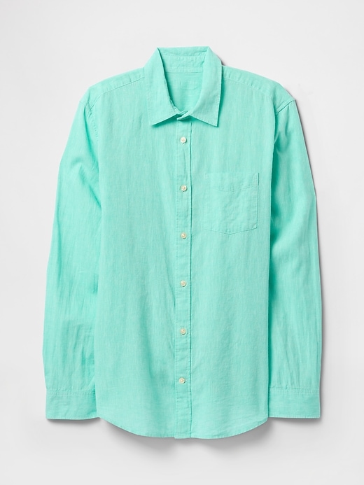 Image number 5 showing, Linen-Blend Shirt in Standard Fit
