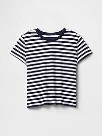 ForeverSoft Stripe Shrunken Crewneck T-Shirt