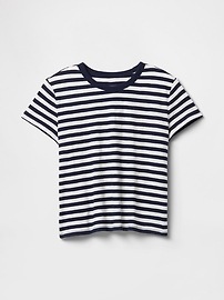 ForeverSoft Stripe Shrunken Crewneck T-Shirt