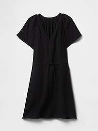 Gauze Splitneck Midi Dress