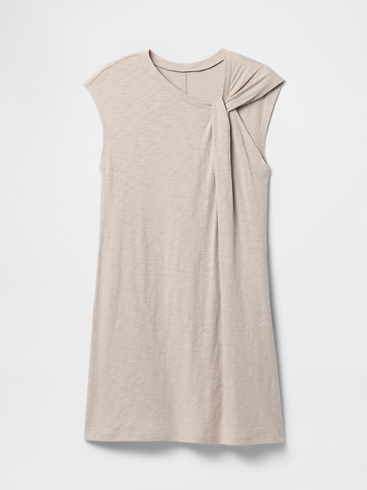 Image number 6 showing, Slub Tie-Sleeve Mini Dress