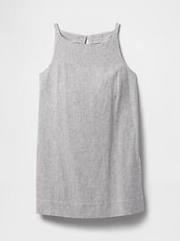 Linen-Blend Apron Mini Dress