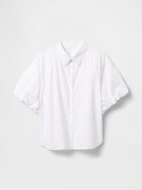 Poplin Bubble Sleeve Top